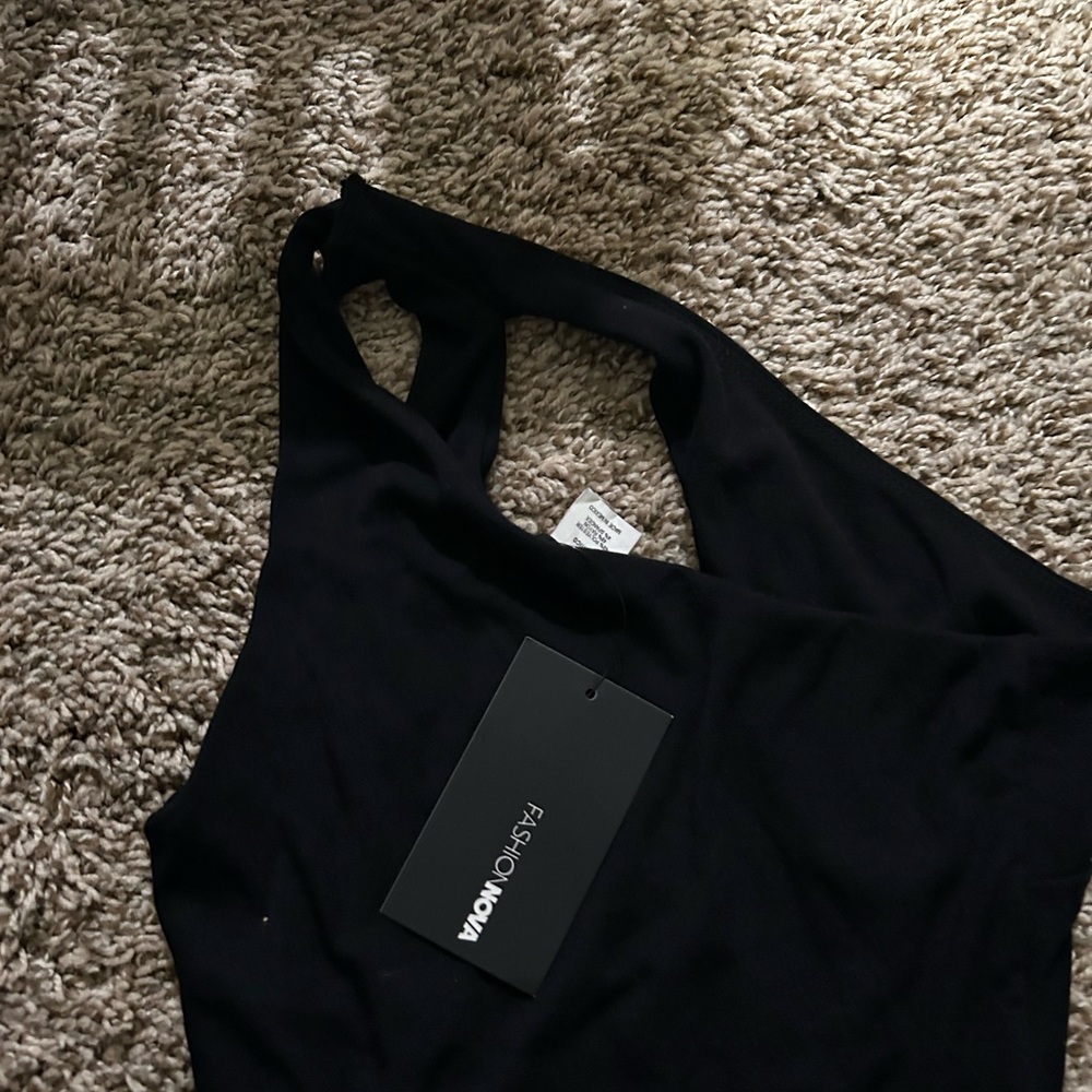 Fashion Nova One Shoulder Black Dress - Picture 4 of 4